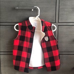 Carter’s lined checkered vest.
